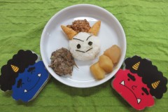 調理さんの真心のこもった鬼納豆ご飯、イワシつくね